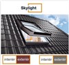 DOBROPLAST - SKYLIGHT PREMIUM plastové střešní okno PVC bílá 11/11 - 114/118cm